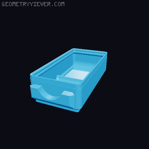 Parametric Gridfinity bins for GOEWS 3D model thumbnail
