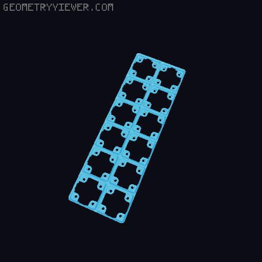 GridFinity Connecting Baseplate with press-fit magnets 3D model thumbnail