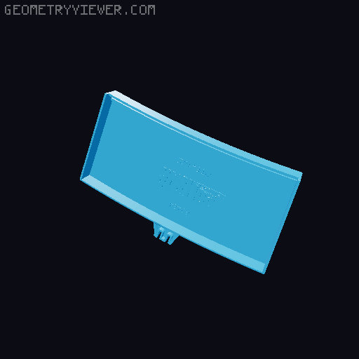 Policar curve R4 11.25 degree - P048 for slot cars 1:32 scale Slot.it 3D model thumbnail