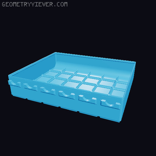 Parametric Gridfinity bins for GOEWS 3D model thumbnail