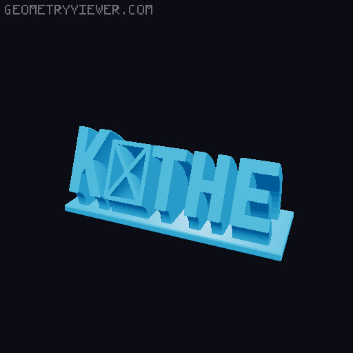 Sweeping Name Tag 3D model thumbnail