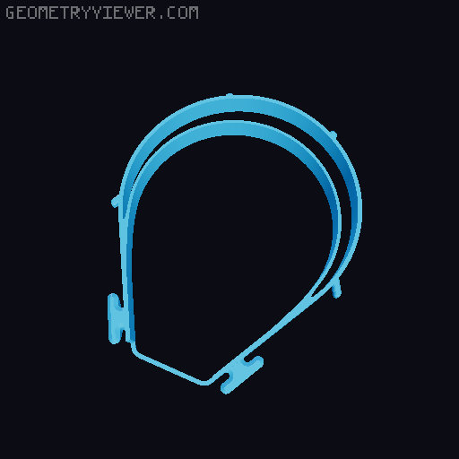 11 Minute Face Shield Headband 3D model thumbnail