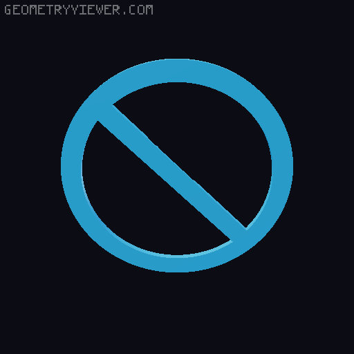No littering sign 3D model thumbnail