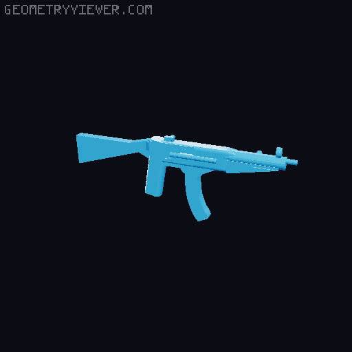 MP5 and MP5K for Carbon/Dummy 13 Beta + V1/extra (Foregrip, Skeleton stock, Stock, Drum mag, etc) gun 3D model thumbnail