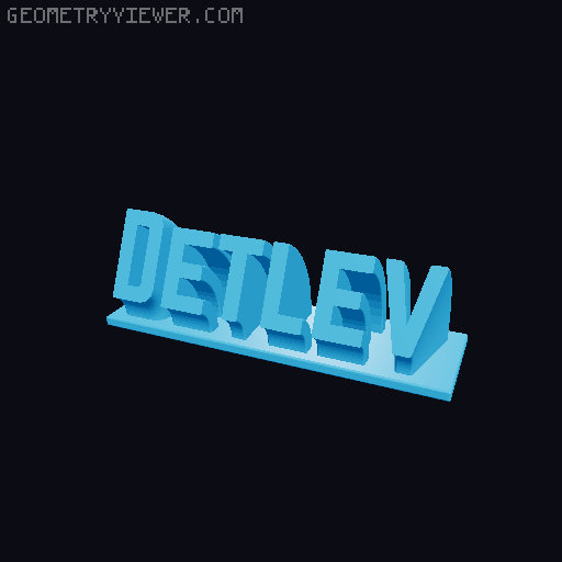 Sweeping Name Tag 3D model thumbnail