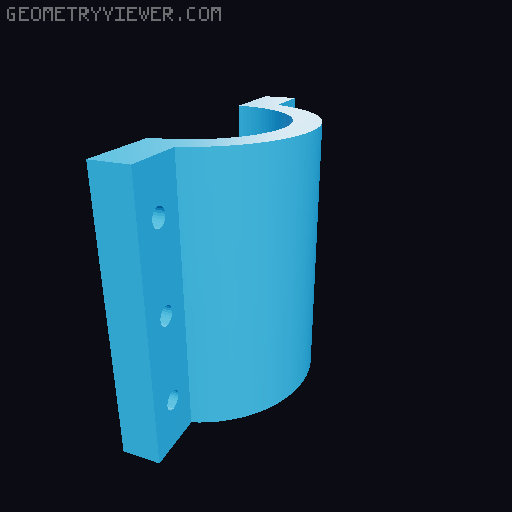 The Diving Board: Drill Press Shelf for Long Stock 3D model thumbnail