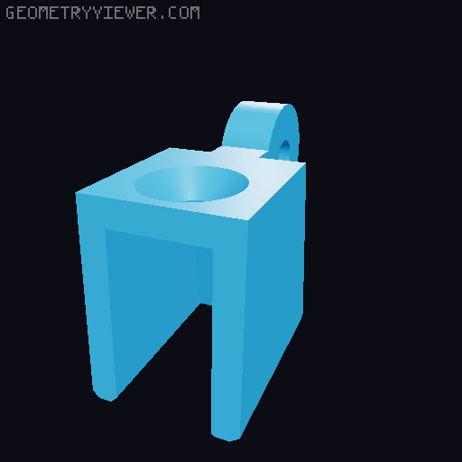 Respooler hinged axle cover 3D model thumbnail