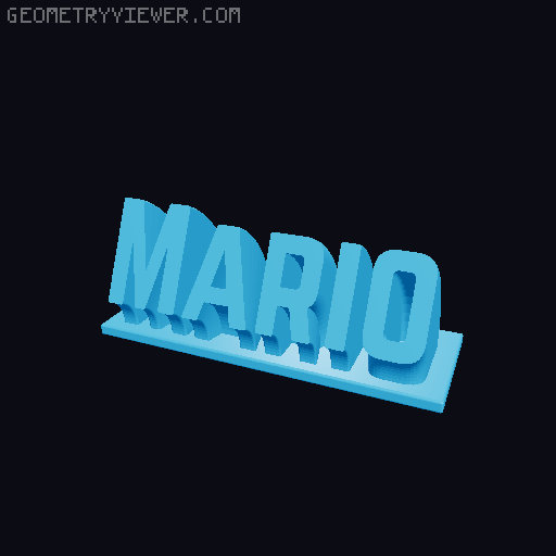 Sweeping Name Tag 3D model thumbnail