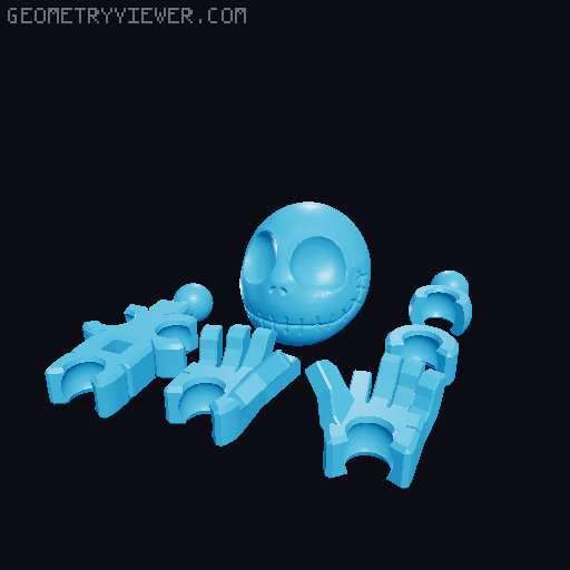 Mini 13 Jack Skellington 3D model thumbnail