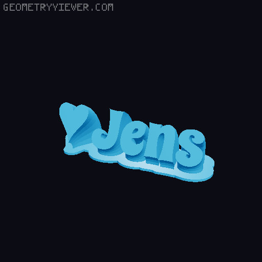 Valentine sculpture 3D model thumbnail