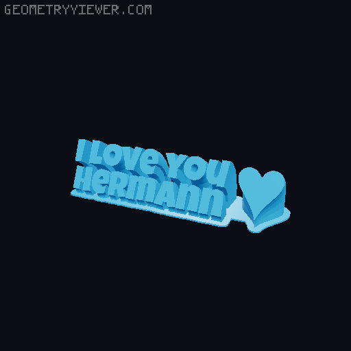 I love you... 3D model thumbnail