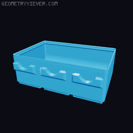 Parametric Gridfinity bins for GOEWS 3D model thumbnail