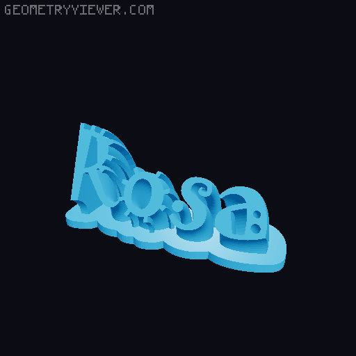 Sweeping crazy name tag 3D model thumbnail