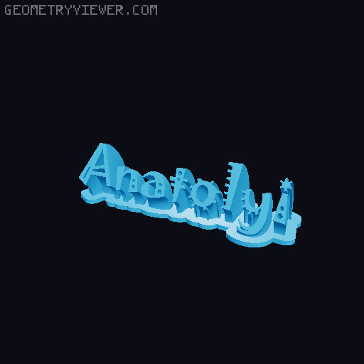 Sweeping crazy name tag 3D model thumbnail