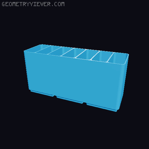 Gridfinity USB Cable bin 3D model thumbnail