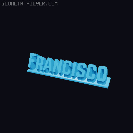 Sweeping Name Tag 3D model thumbnail
