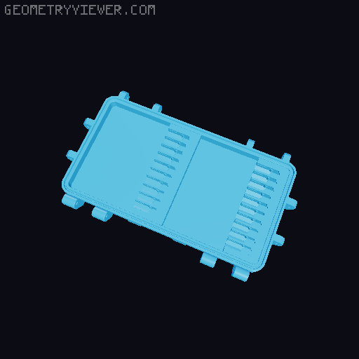 Gridfinity Rugged Bit Case 3D model thumbnail