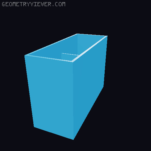 Simple book nook 3D model thumbnail