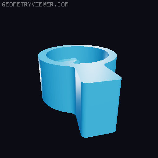 Cylinder lock model 3D model thumbnail