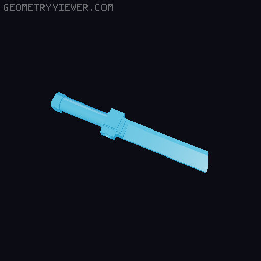 Lego Extending Sword (For Animation) 3D model thumbnail