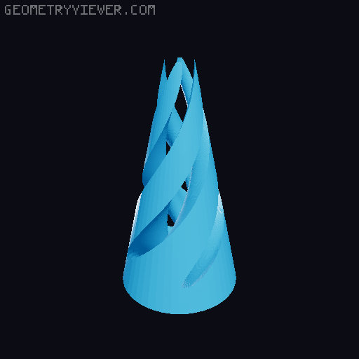 spiral fidget toy #2 3D model thumbnail