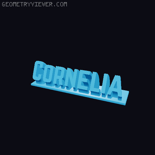 Sweeping Name Tag 3D model thumbnail