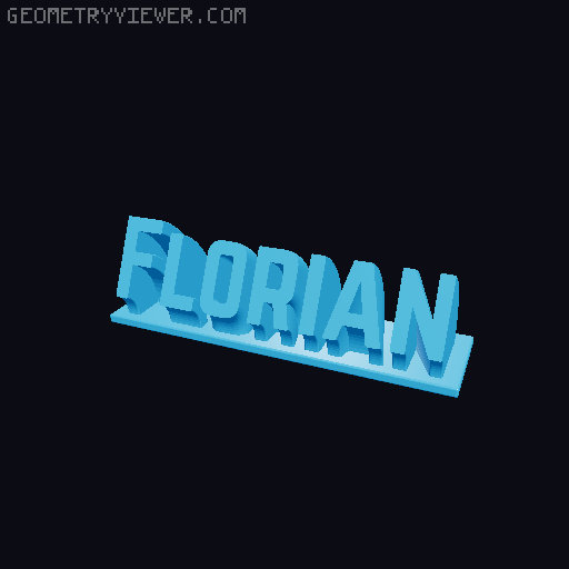 Sweeping Name Tag 3D model thumbnail