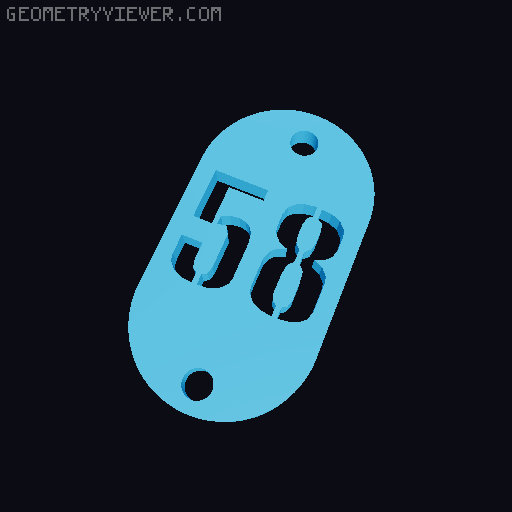 Porta chaves; Keychain 3D model thumbnail