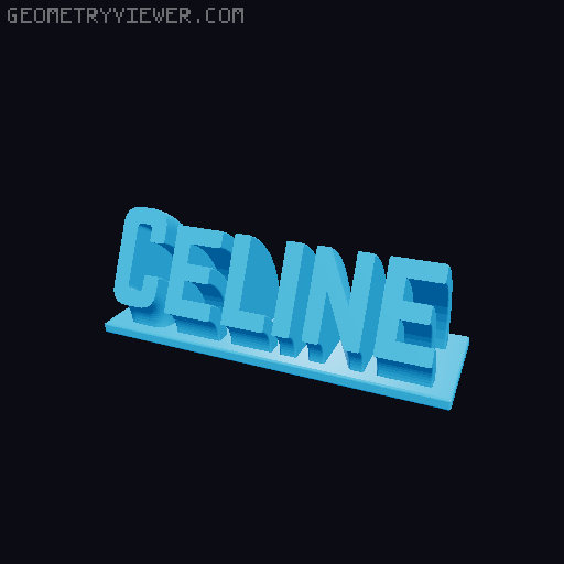 Sweeping Name Tag 3D model thumbnail