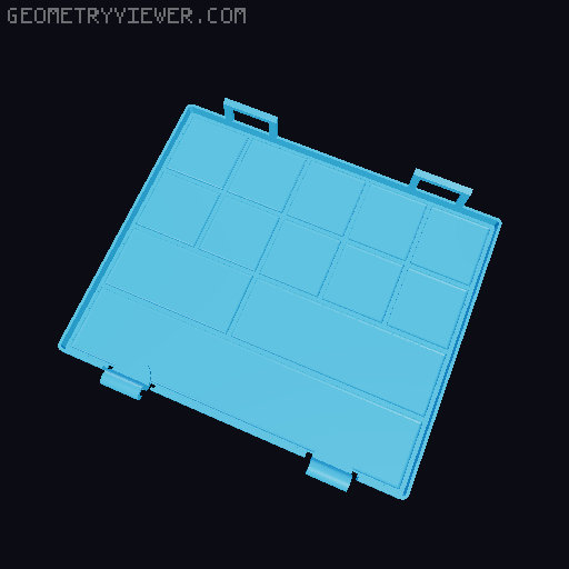 Organizer assortment box with lid #2 3D model thumbnail