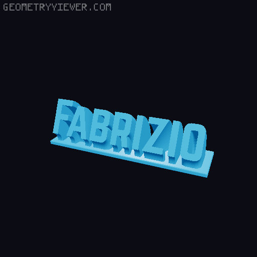 Sweeping Name Tag 3D model thumbnail
