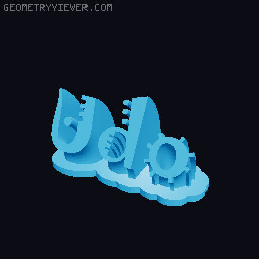 Sweeping crazy name tag 3D model thumbnail