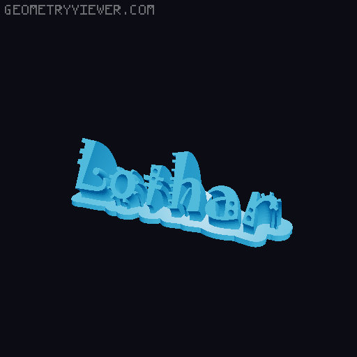 Sweeping crazy name tag 3D model thumbnail