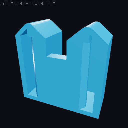 PTFE Holder Clamp (Drybox Less) 3D model thumbnail