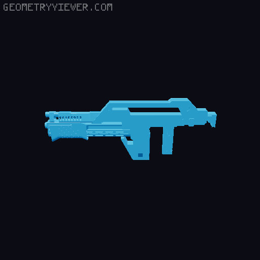 Colonial Space Marines Pulse Rifle - 144 Scale for Gundam 3D model thumbnail