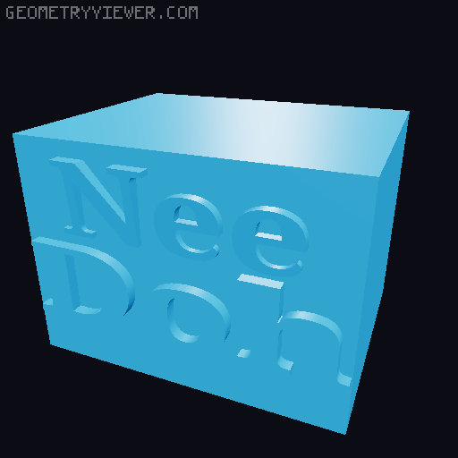 NeeDoh mini or ice cube 3D model thumbnail