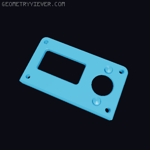 Reworked Cover for 1.3 Inch Oled + EC11 encoder case 3D model thumbnail