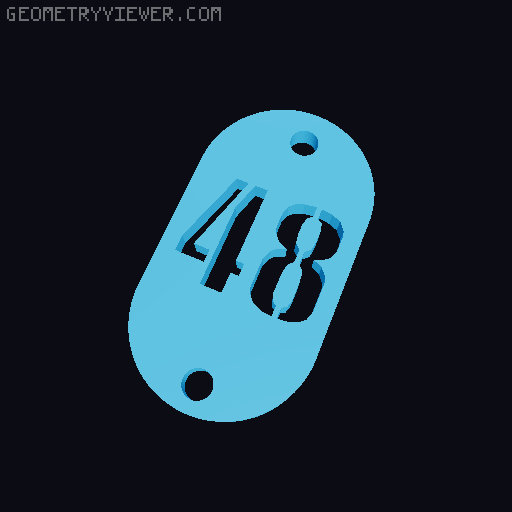 Porta chaves; Keychain 3D model thumbnail