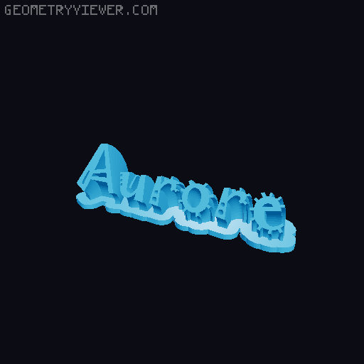Sweeping crazy name tag 3D model thumbnail