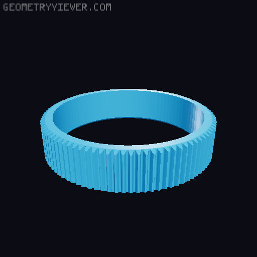 Bagues crantées rigides Cinemod sur mesure 3D model thumbnail