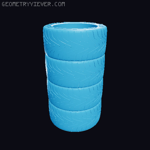 F1 Tyre Pencil Holder 3D model thumbnail