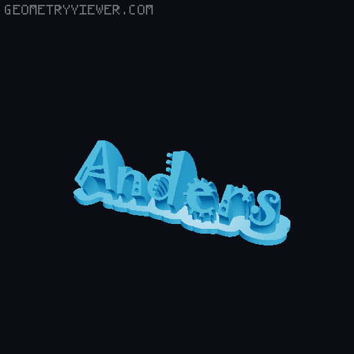 Sweeping crazy name tag 3D model thumbnail
