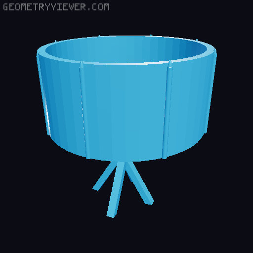Drumset Model 3D model thumbnail