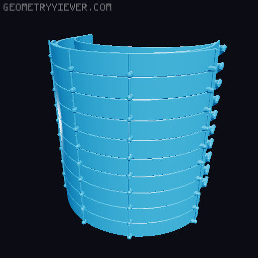 PRUSA RC3 faceshield remix - "stacked" 3D model thumbnail