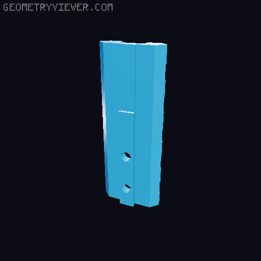 Планки пикатинни и вивера для бульдог kurs 3D model thumbnail