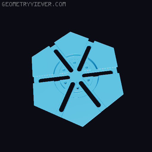 Trammel of Archimedes (Ellipsograph/"Do Nothing Machine") 3D model thumbnail