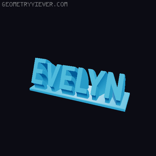 Sweeping Name Tag 3D model thumbnail