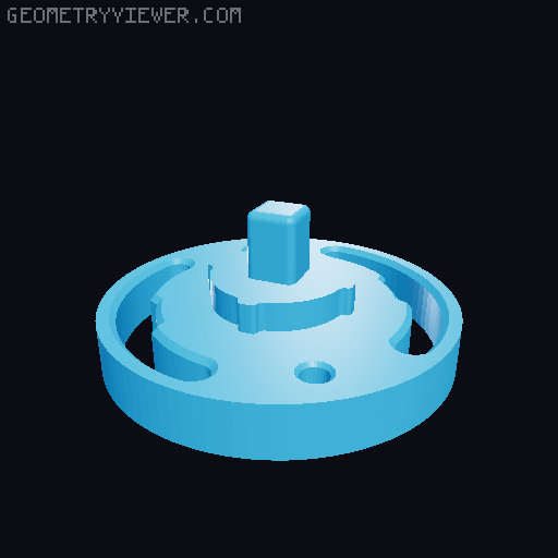 Flying Propeller Helicopter for Beyblade Launcher 3D model thumbnail