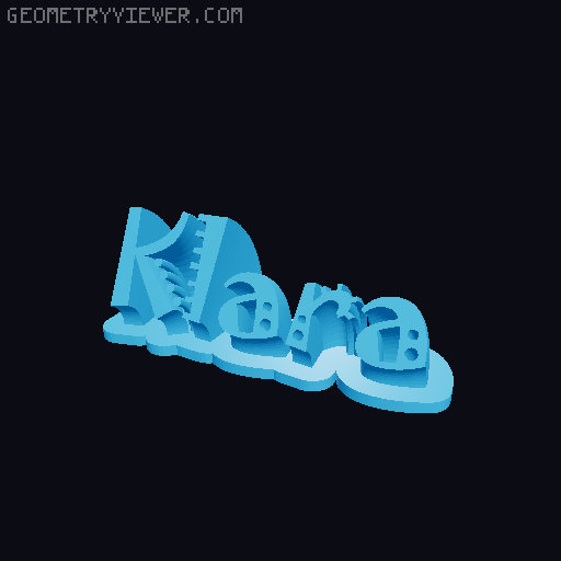 Sweeping crazy name tag 3D model thumbnail
