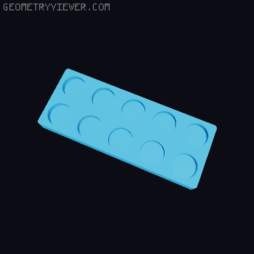 Gridfinity NUUN Tube Storage 3D model thumbnail